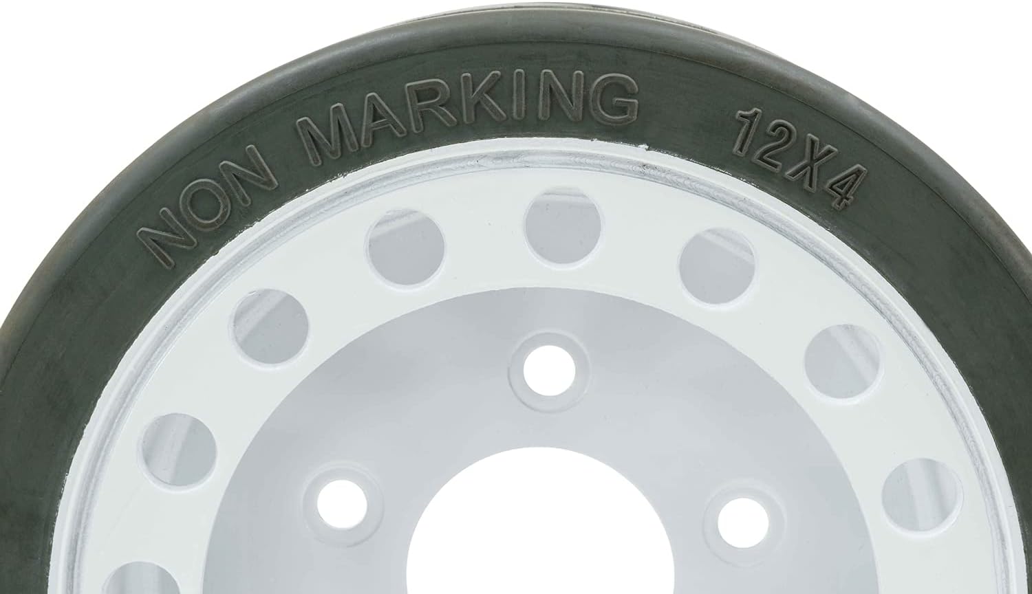 Mytee Products (4 Pack) SkyJack 158437, 158438, Tires 12 x 4, Brake- Model # SJIII3219, SJIII3015, SJIII3215, SJIII3019 | Non-Marking Wheel Assembly
