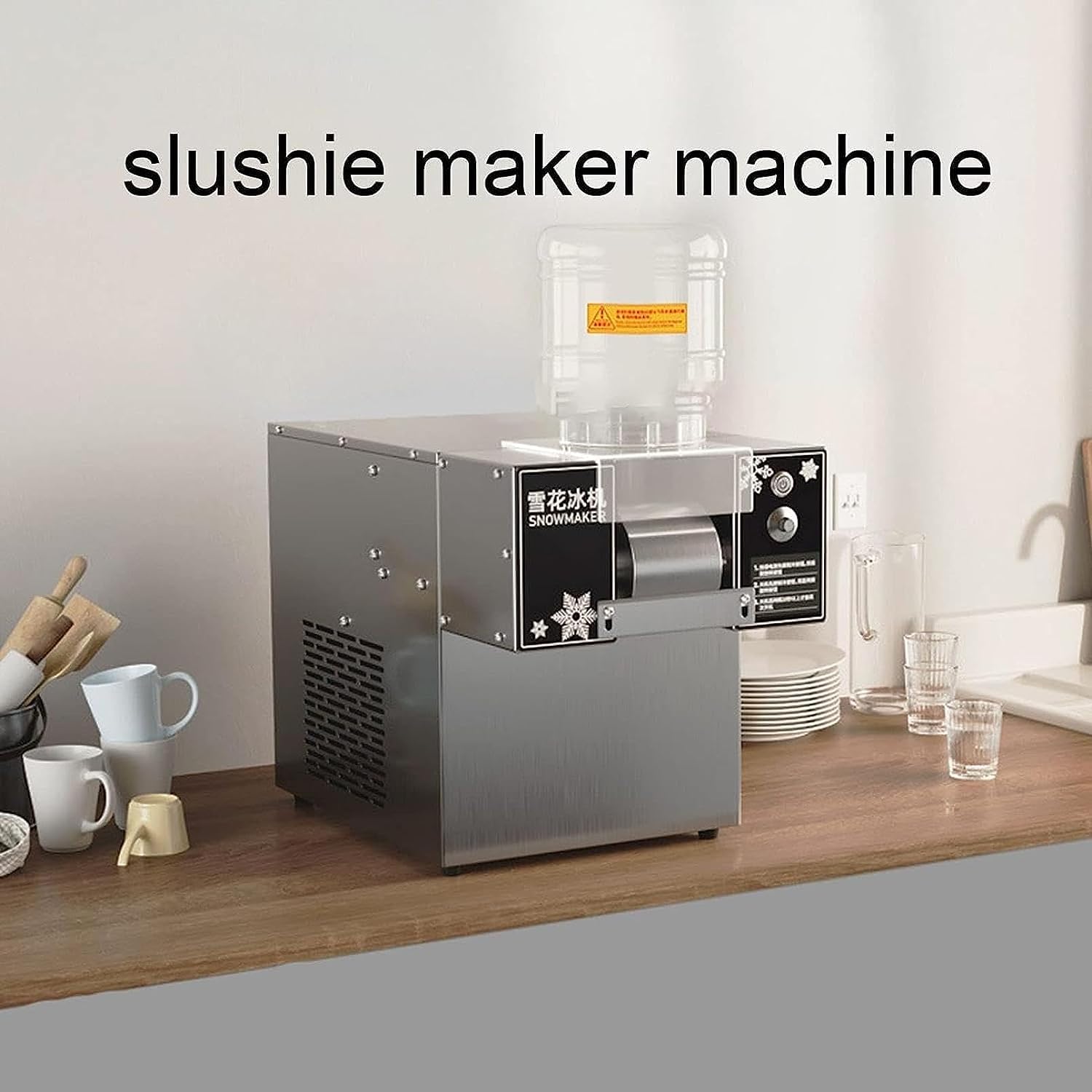 Snow Cone Machine, Snow Cone Maker with 130-350 Lbs/24H, Frozen Drink Machine with Temperature Preservation, ICEE Machine/Shaved Ice Machine for Supermarkets, Cafes, Restaurants, Bars
