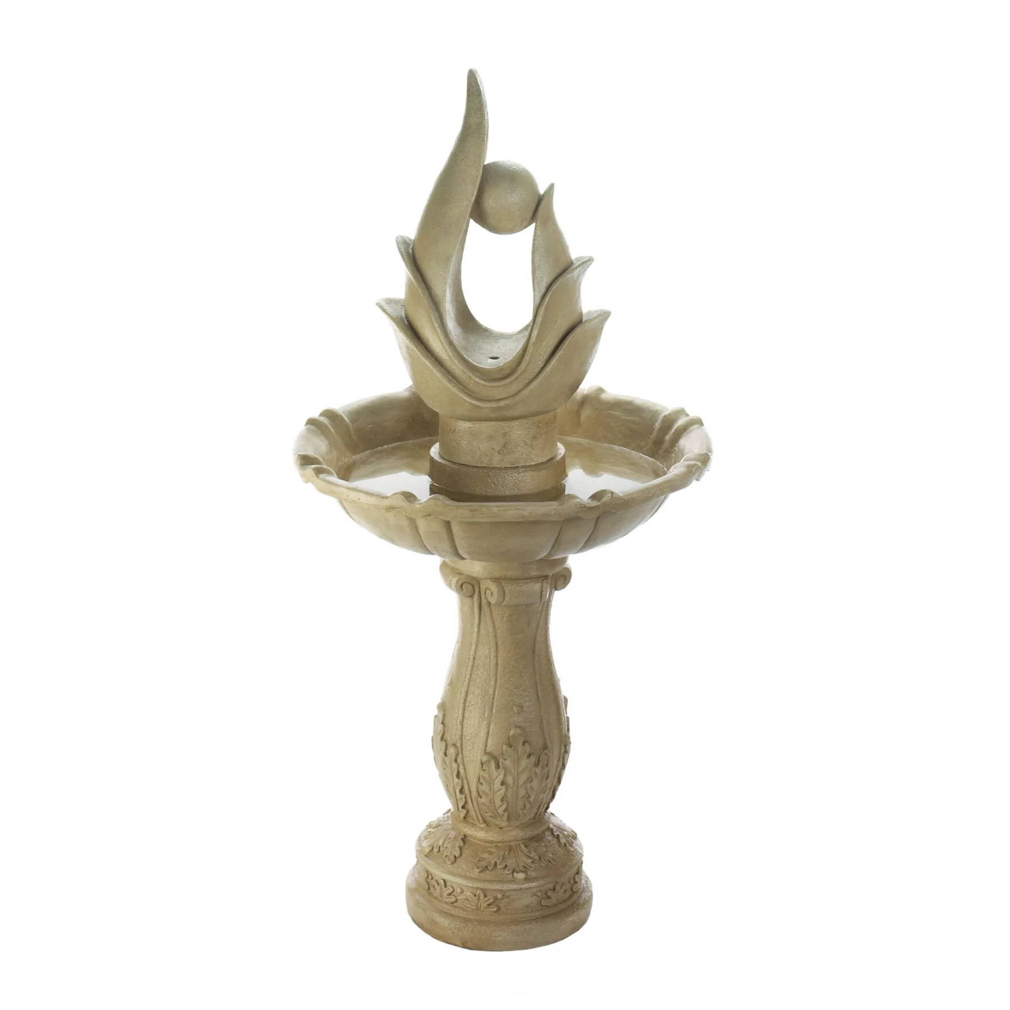 Zingz & Thingz Sculpture Garden Water Fountain - 44" - Beige - Curated Treasures Market