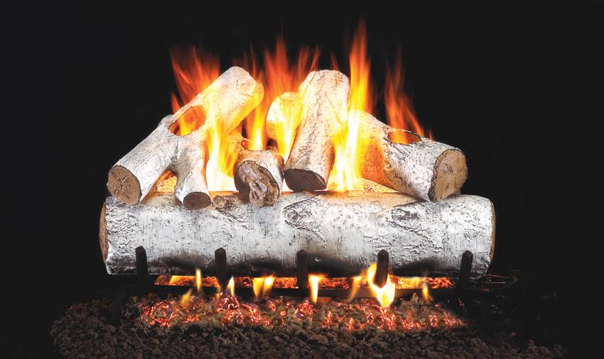 Peterson Real Fyre Vented GAS Log Set - White Birch W