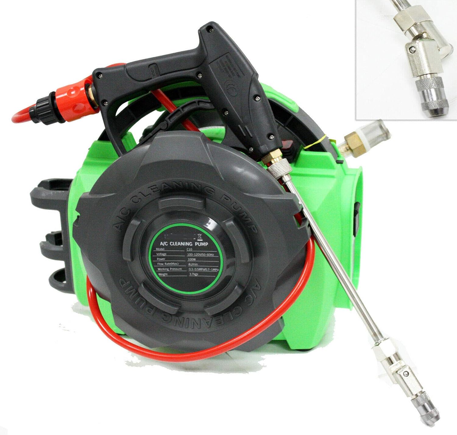 AC HVAC Coil Cleaning System Automotive Pressure Washer Machine 145 PSI w/Hose, Jikkolumlukka