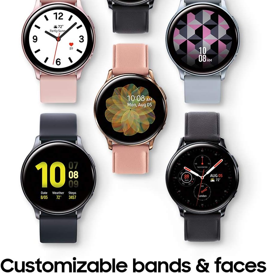 SAMSUNG Galaxy Watch Active 2 (44mm, GPS, Bluetooth) Smart Watch with Advanced Health Monitoring, Fitness Tracking, and Long Lasting Battery, Pink Gold (US Version)