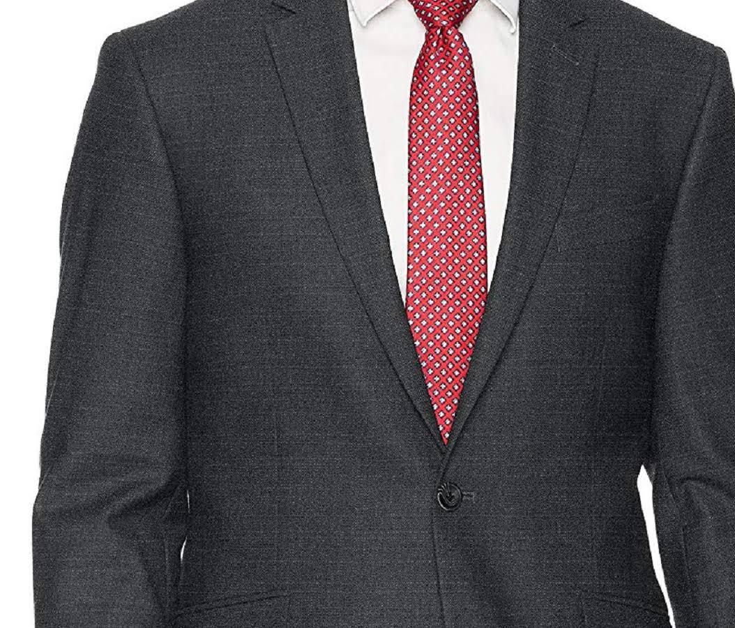 Kenneth Cole Reaction Men&s Techni-Cole Basketweave Slim-Fit Suit - Gray 40r