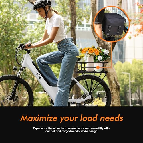 Cityone Electric Bike for Adults 26" Step-Through 22MPH Ebike with 2.1" Tire,UL2849 Certified Built-in Removable Battery,Peak 750W Motor Ebikes with 7 Speed, Commuter E Bicycle