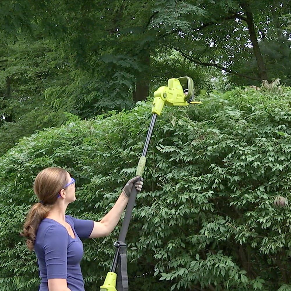 Sun Joe SJH902E 21-in 4-Amp Multi-Angle Electric Telescoping Pole Hedge Trimmer