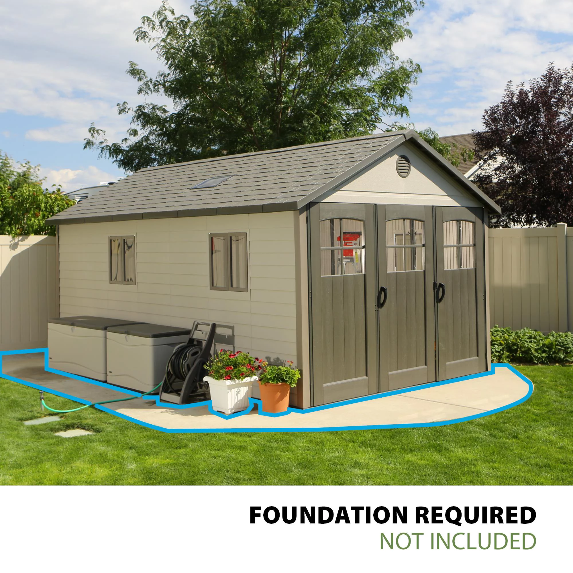 Lifetime 11 ft. x 18.5 ft. Outdoor Storage Shed - 60236