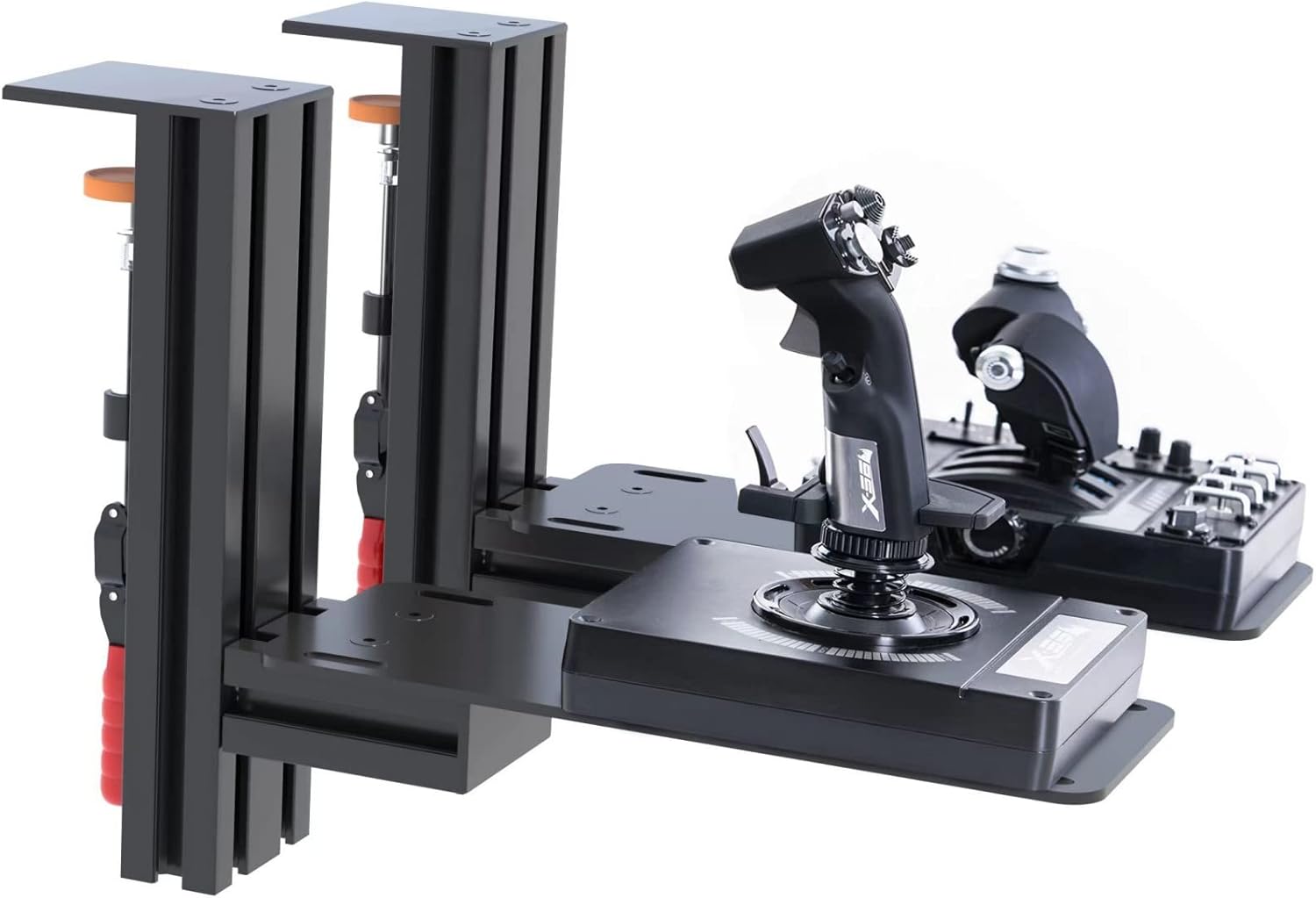 Meza-Set of 2 Hotas Desk Mounts Joystick Mount Compatible with Logitech G X52/X52 Pro/X56/X56 Rhino/Thrustmaster T.16000M FCS/TCA Officer Pack Airbus Hotas Mount