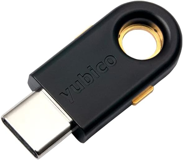 Yubico - YubiKey 5C Nano - Two Factor Authentication USB Security Key, Fits USB-C Ports - Protect Your Online Accounts with More Than a Password, FIDO Certified USB Password Key, Extra Compact Size