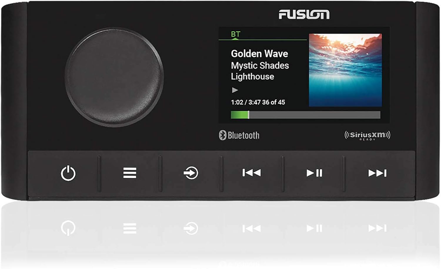 Fusion Entertainment MS-RA210 Marine AM/FM/BT/NEMA2000/SiriusXM Ready Stereo with 2 Pair Wet Sounds RECON6-S High Output 6.5 inches Marine Coaxial Speakers, Silver Grill