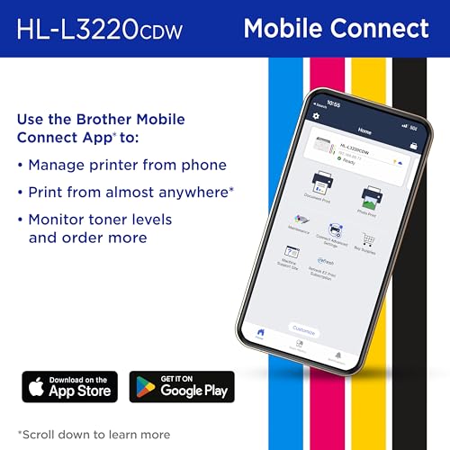 Brother HL-L3210CW Compact Digital Color Printer Providing Laser Printer Quality Results with Wireless