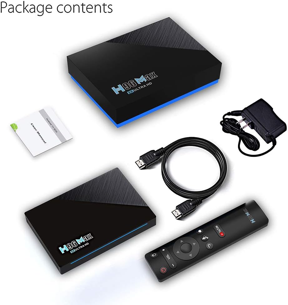 8GB 128GB H96 Max RK3566 Android TV Box RK3566 Quad Core Android 11.0 2.4G/5G WiFi 1000M LAN BT4.0 USB3.0 Support 4K 60fps H.265 HDR Box with i8 Keyboard