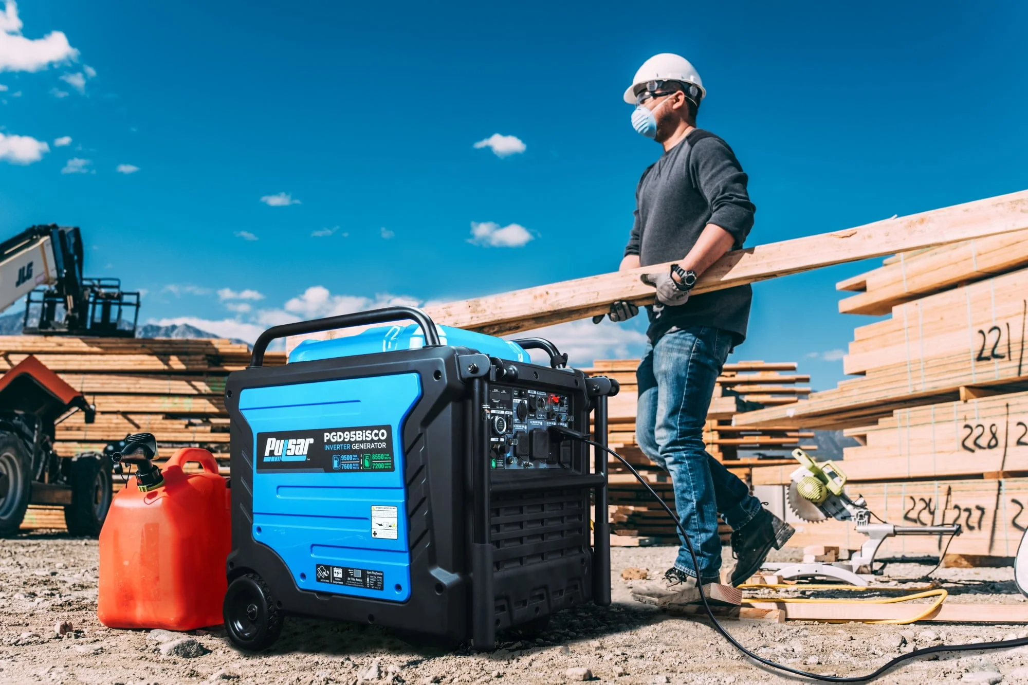 Pulsar 9,500 Watt Super Quiet Dual Fuel Inverter Generator with CO Alert and Remote Start
