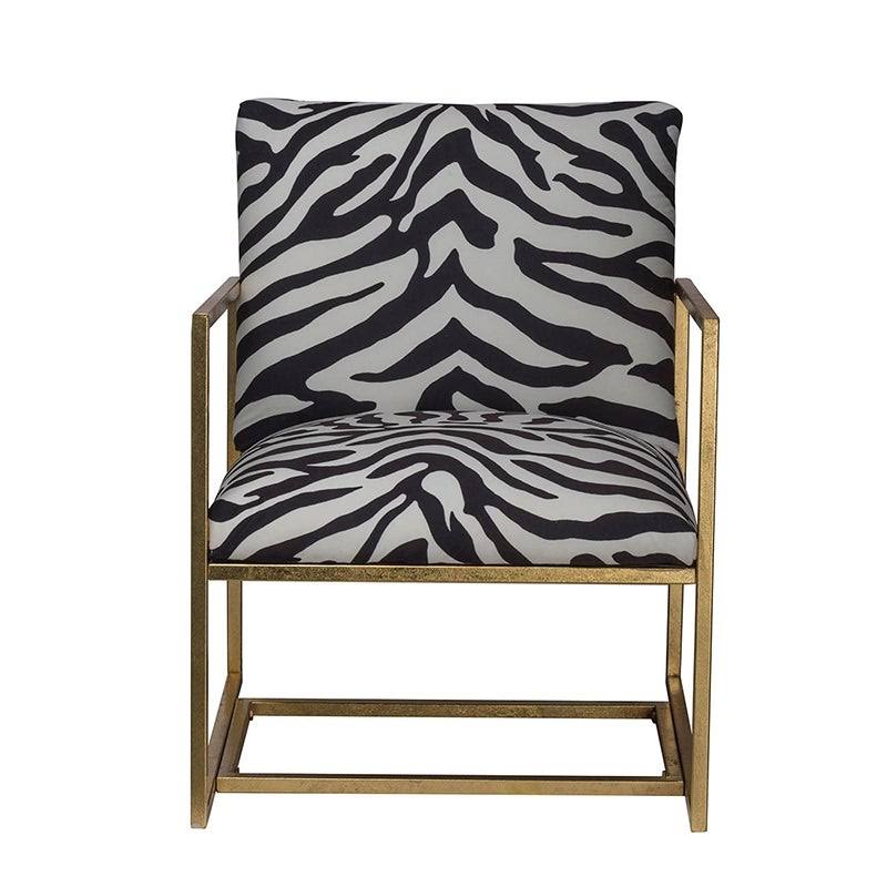 A u0026 B Home Zebra Print Armchair