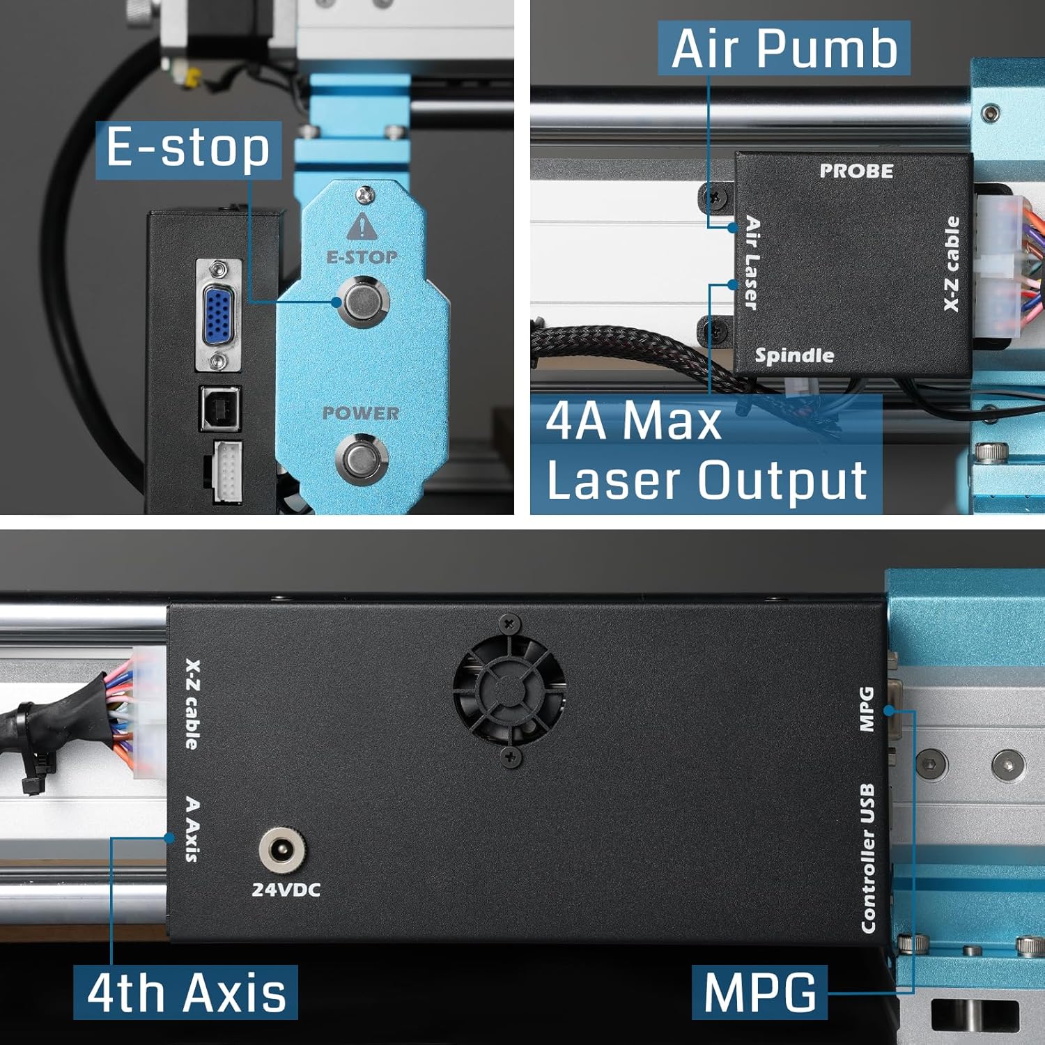 Genmitsu 4040-PRO CNC Machine & Compatible 1HP 65mm Diameter Palm Trimmer Router