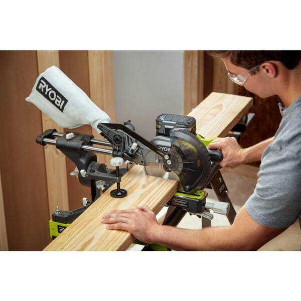 RYOBI ONE+ 18V Cordless 2-Tool Combo Kit with 7-1/4 in. Sliding Compound Miter Saw and AirStrike Brad Nailer PBT01B-P321 - Shop Hardware Tools Online Store