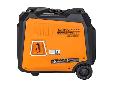 Pulsar 9500 Watt Tri Fuel Portable Inverter Generator, Remote Electric Start, CO Sensor, Parallel Capable, Super Quiet, Use for RV, Camping, Outdoor & Home, Gasoline, Propane, Natural Gas, NED95TiSRCO
