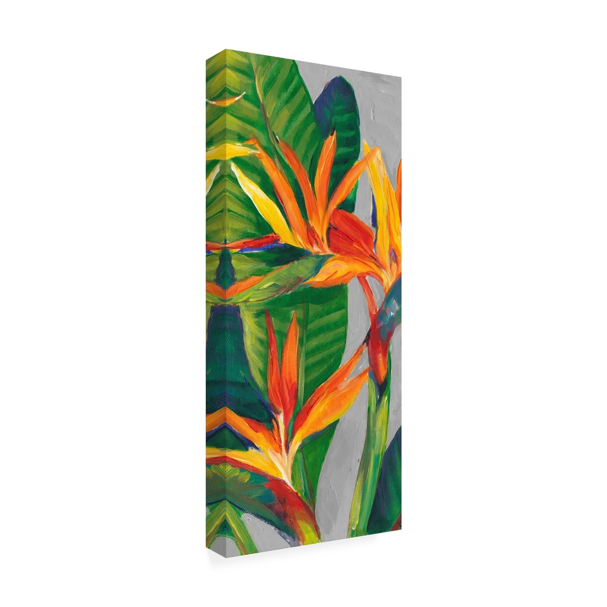 Porch u0026 den Tim OToole &Bird of Paradise Triptych II& Canvas Art 10x24