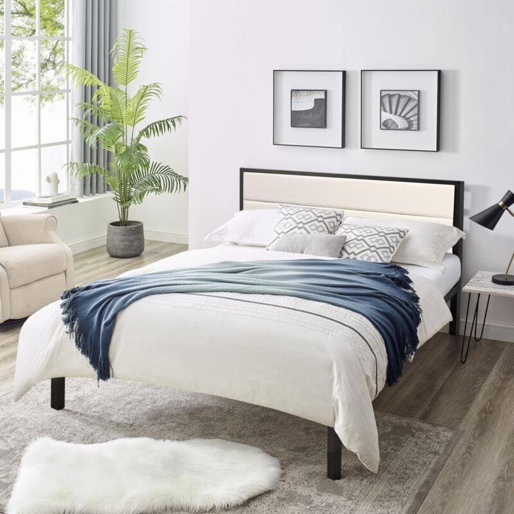Belle Isle Furniture CHH22-0K09 Highland Full Size Bed - Black u0026 Beige