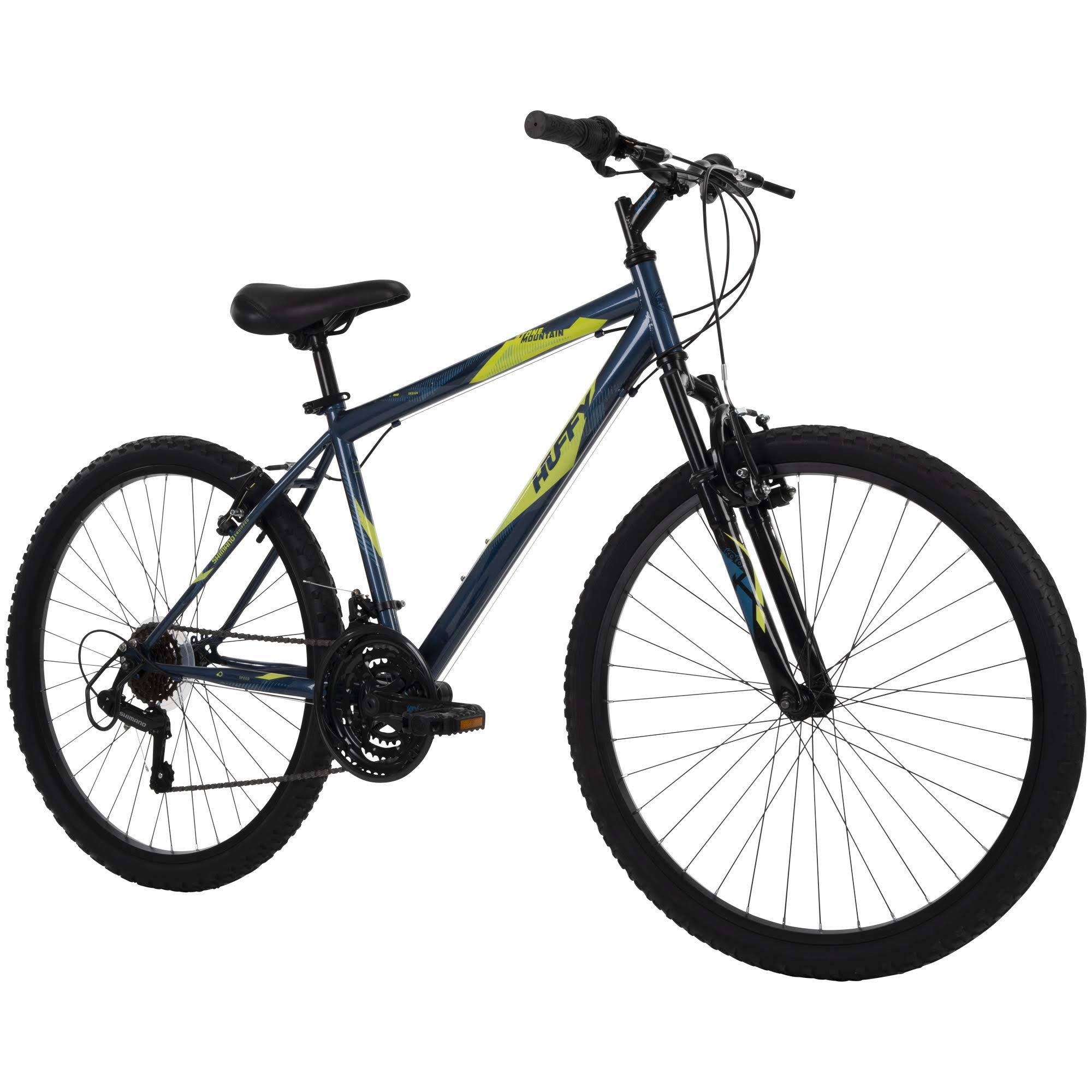 Huffy Hardtail Mountain Bike, Summit Ridge 24-26 inch 21-Speed, Lightweight, Dark Blue