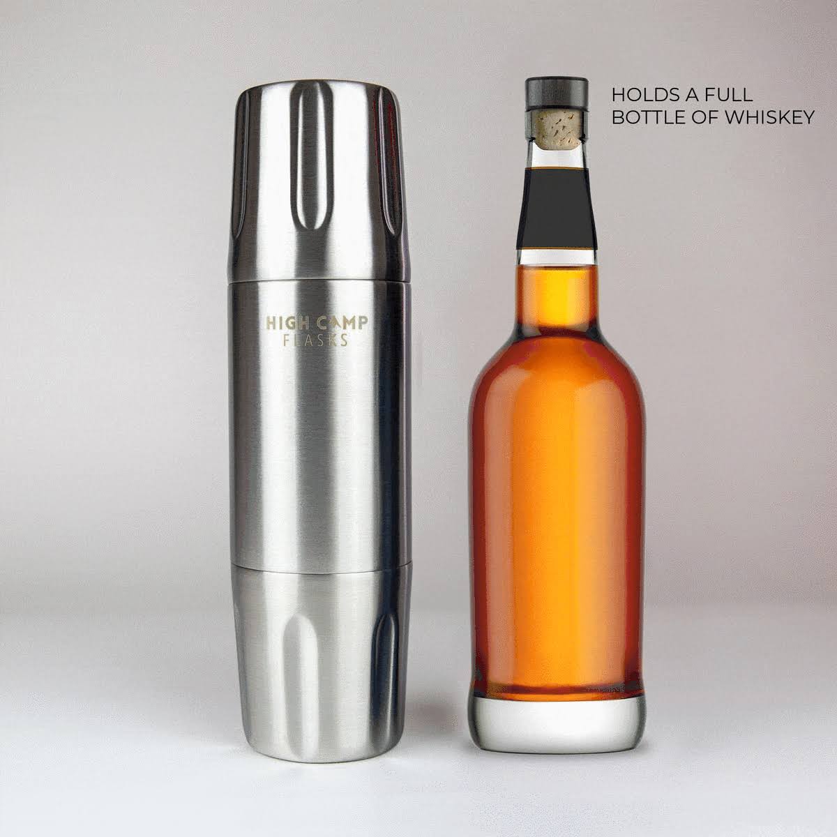 High Camp Flasks Firelight Flask Brushed Stainless, 750ml