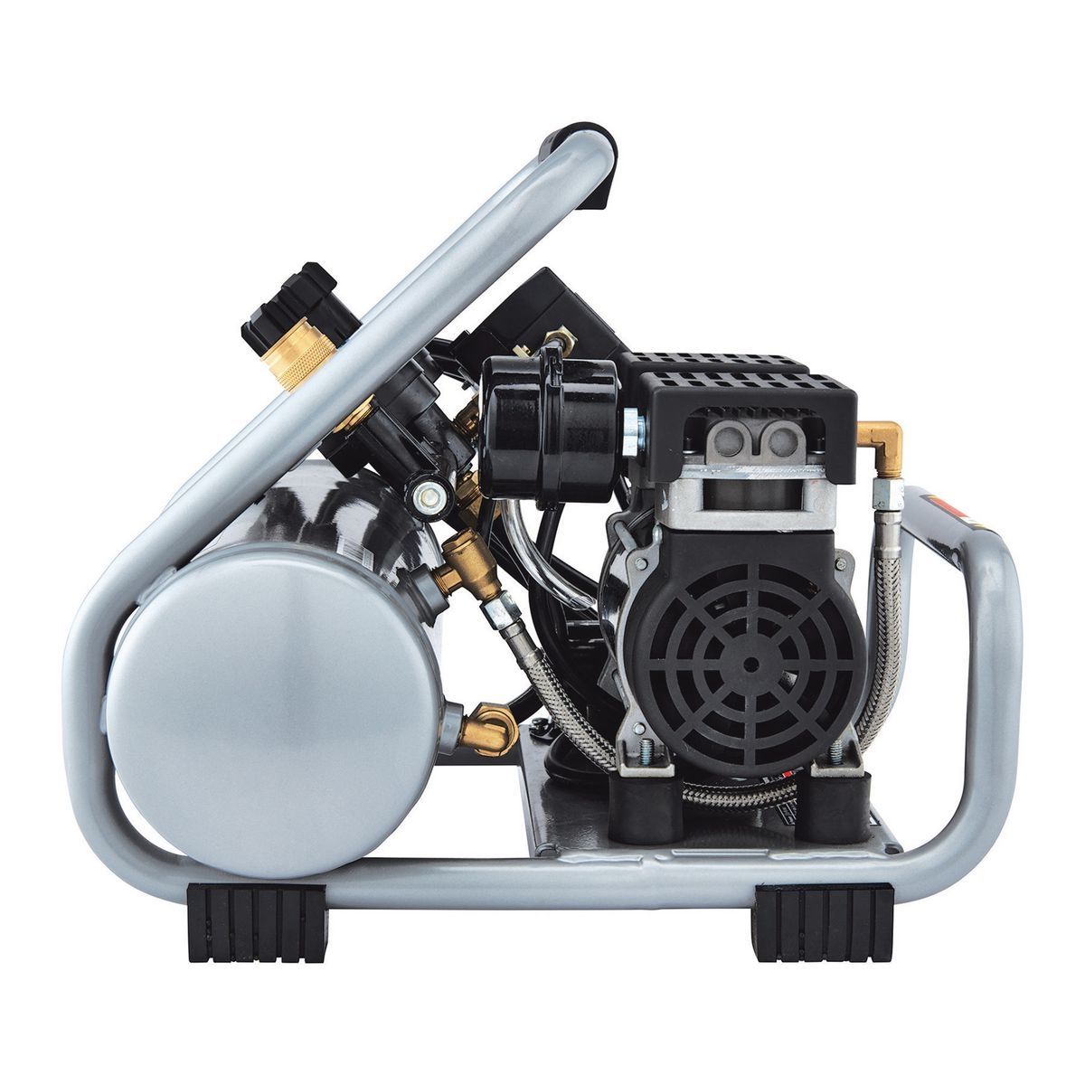 FORTRESS 1 Gallon, 135 PSI Ultra Quiet Oil-Free Hand-Carry Jobsite Air Compressor