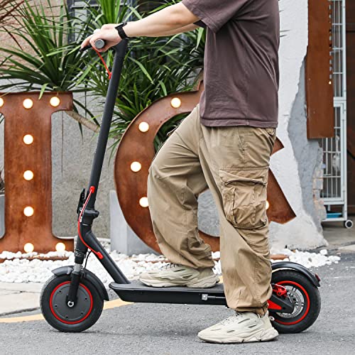 MoNiBloom E-Scooter Electric Kick Scooter w/LED Display and Bluetooth APP, Portable Folding Commuting Scooter for Adults & Teens