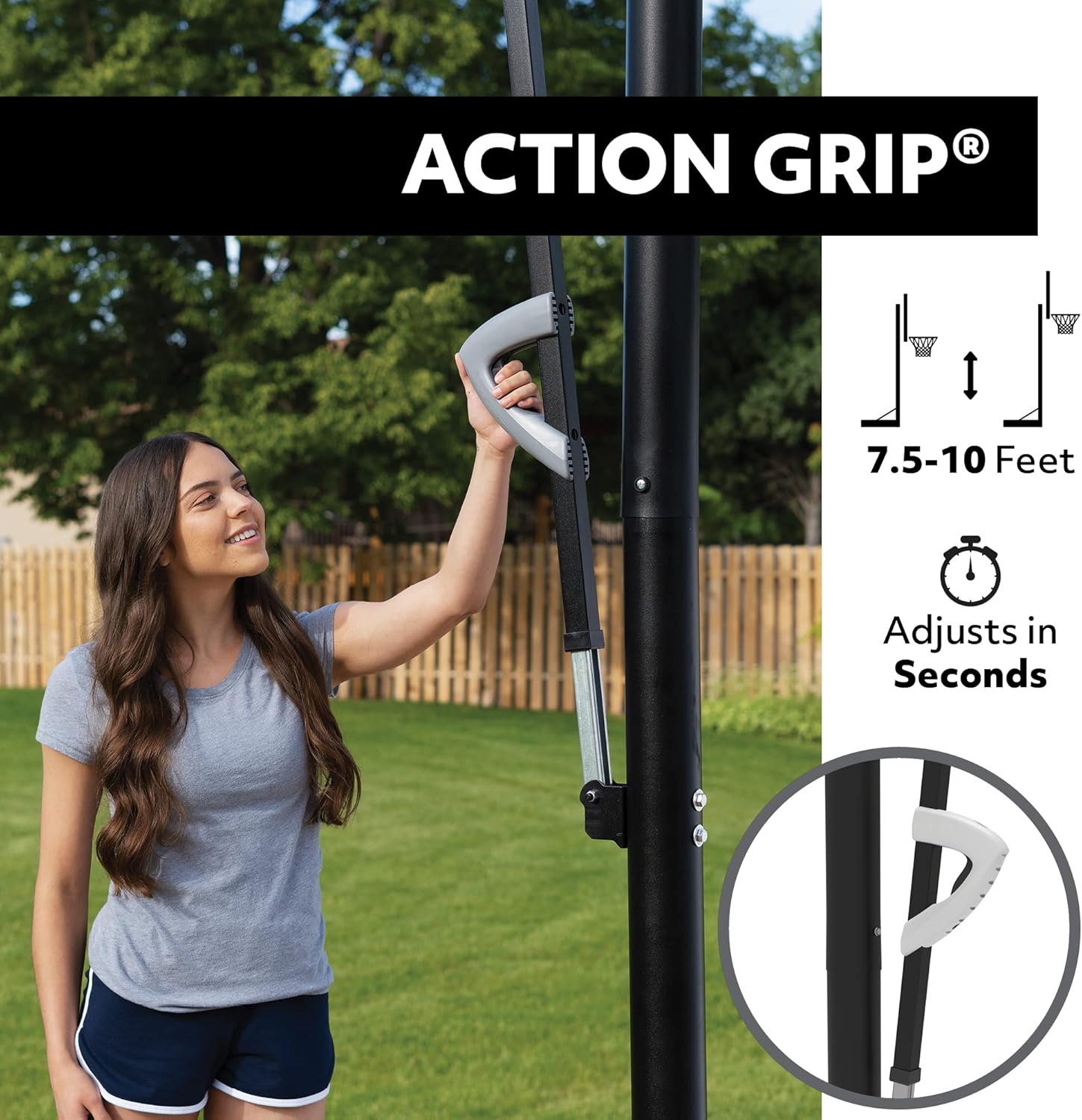 Lifetime 71566 50 Inch Shatter Proof Portable Basketball Hoop Clear