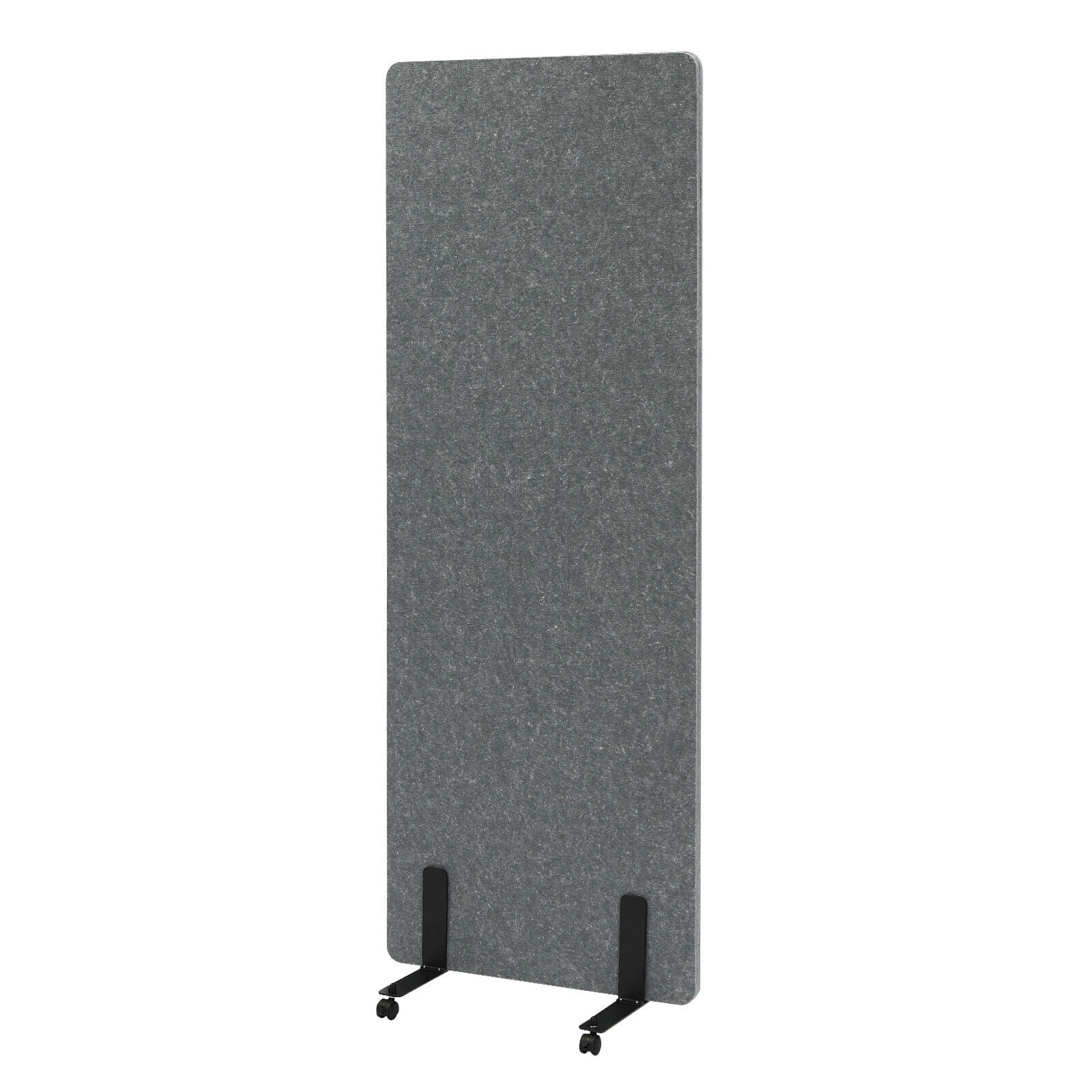 Miumaeov Freestanding Office Partition Noise Reducing Acoustic Room Wall Divider Privacy Screen with Lockable Wheels Temporary Room Separator W24" X H66
