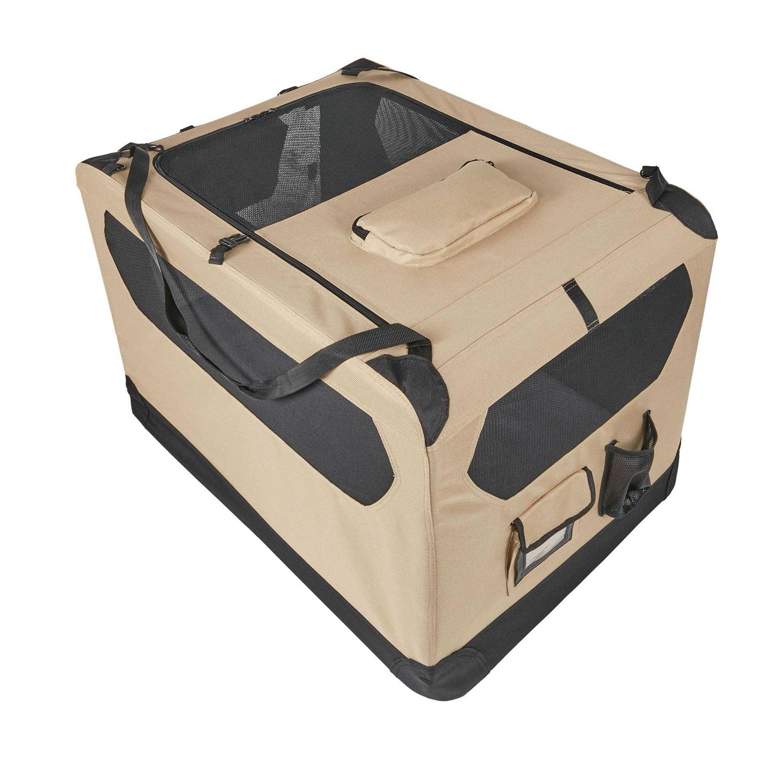 Amazon Basics 2-door Soft-sided Folding Travel Crate Dog Kennel - Pet Supplies online store