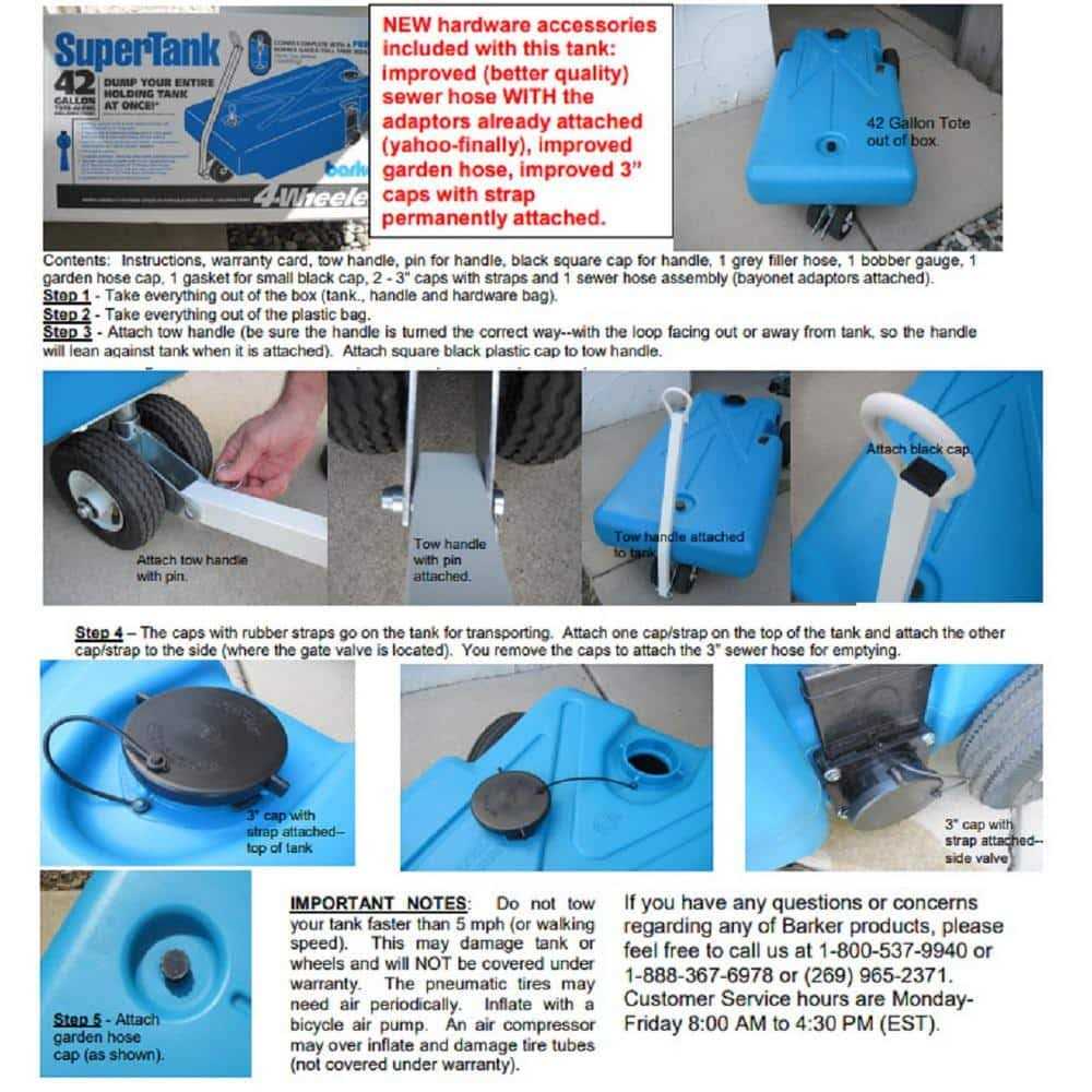 Barker 42 Gallon 4-Wheeler Tote-Along Portable Holding Tank - Shop Hardware Tools Online Store