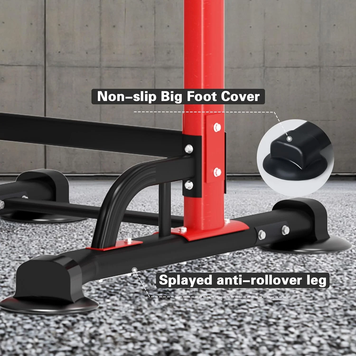 SOGES Height Adjustable Power Tower Dip Stands Pull up Bar Strength Training for Home Gym Black