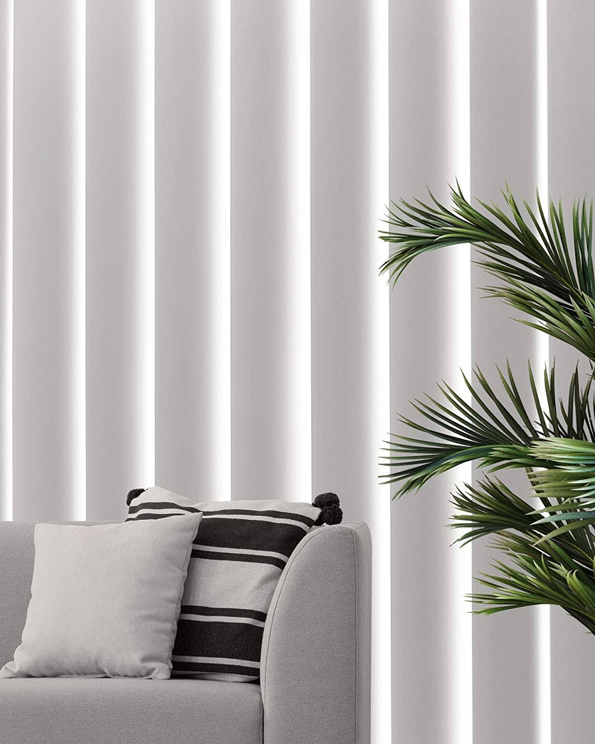 Chicology Cordless Vertical Window Blinds, White, Size: 78 inch x 84 inch