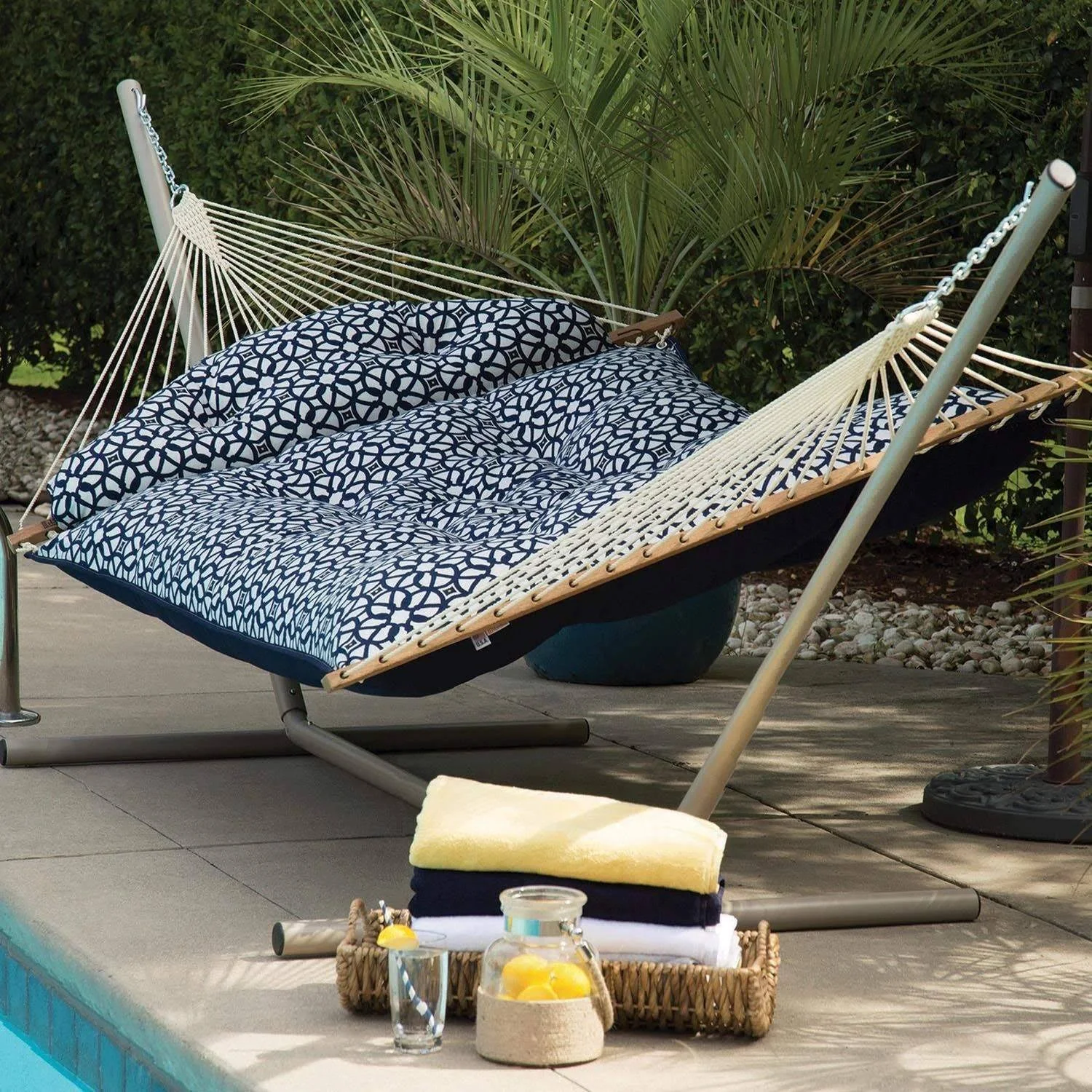 Hatteras Hammocks Tufted Hammock - Luxe Indigo