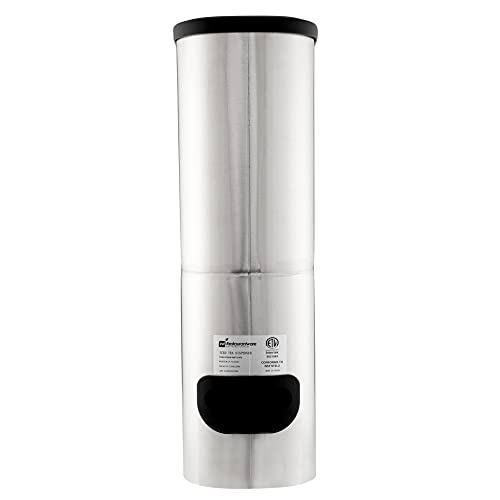 Restaurantware Bev Tek 3 Gallon Iced Tea Dispenser 1 Slim Design Iced Tea Server - No-Drip Spigot Cold & Hot Drink Friendly Silver 13/0 Stainless Steel Iced Beverage Dispenser With Handles