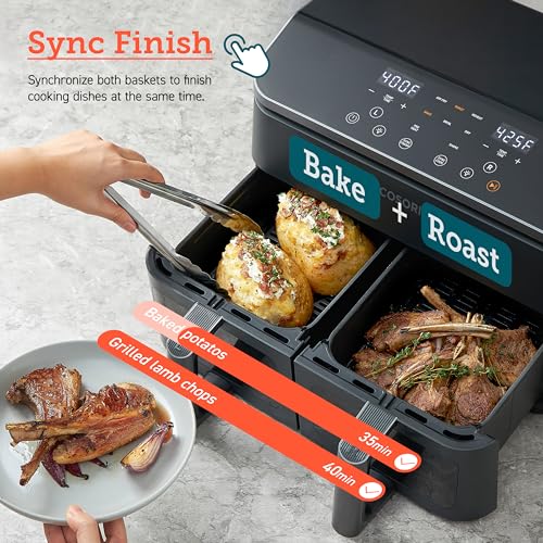 COSORI Dual Basket Air FryerPlastic air fryer