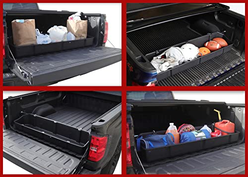 Red Hound Auto FullSize Truck Bed Storage Cargo Organizer Fits Ford Chevrolet GMC Dodge Ram Toyota Nissan Universal 55 Inch to 69 inch Wide Beds Secure Protect Groceries and More