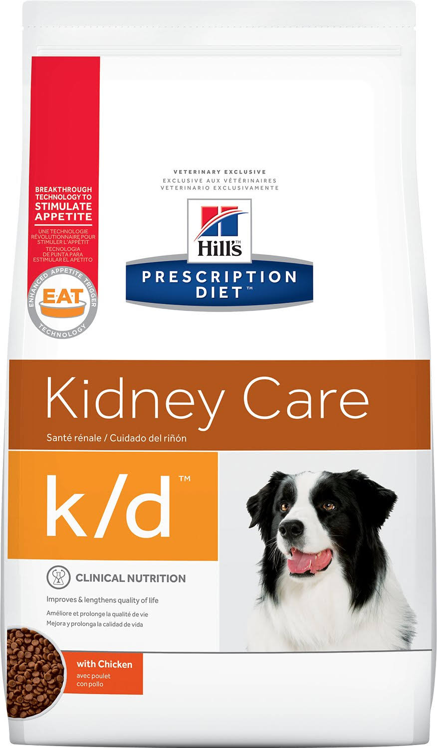 Prescription Diet k/d Dog Nutrition, Therapeutic, Kidney Care, with Chicken - 27.5 lb
