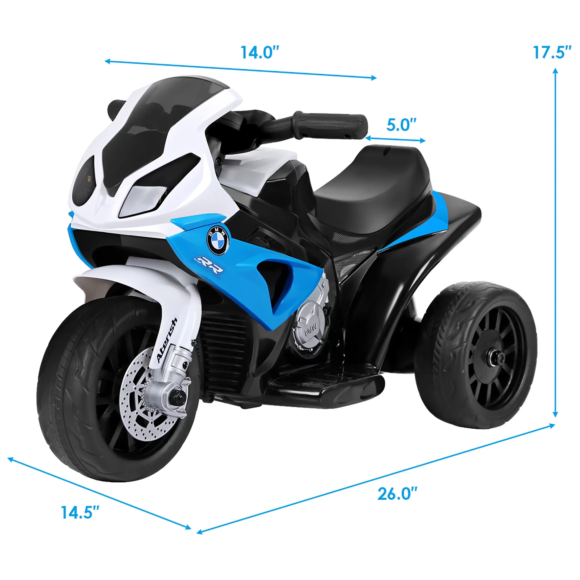 Costway Kids Ride On Motorcycle BMW Licensed 6V Electric 3 Wheels Bicycle with Music & Light (Suitable for 18-36 Months Age)
