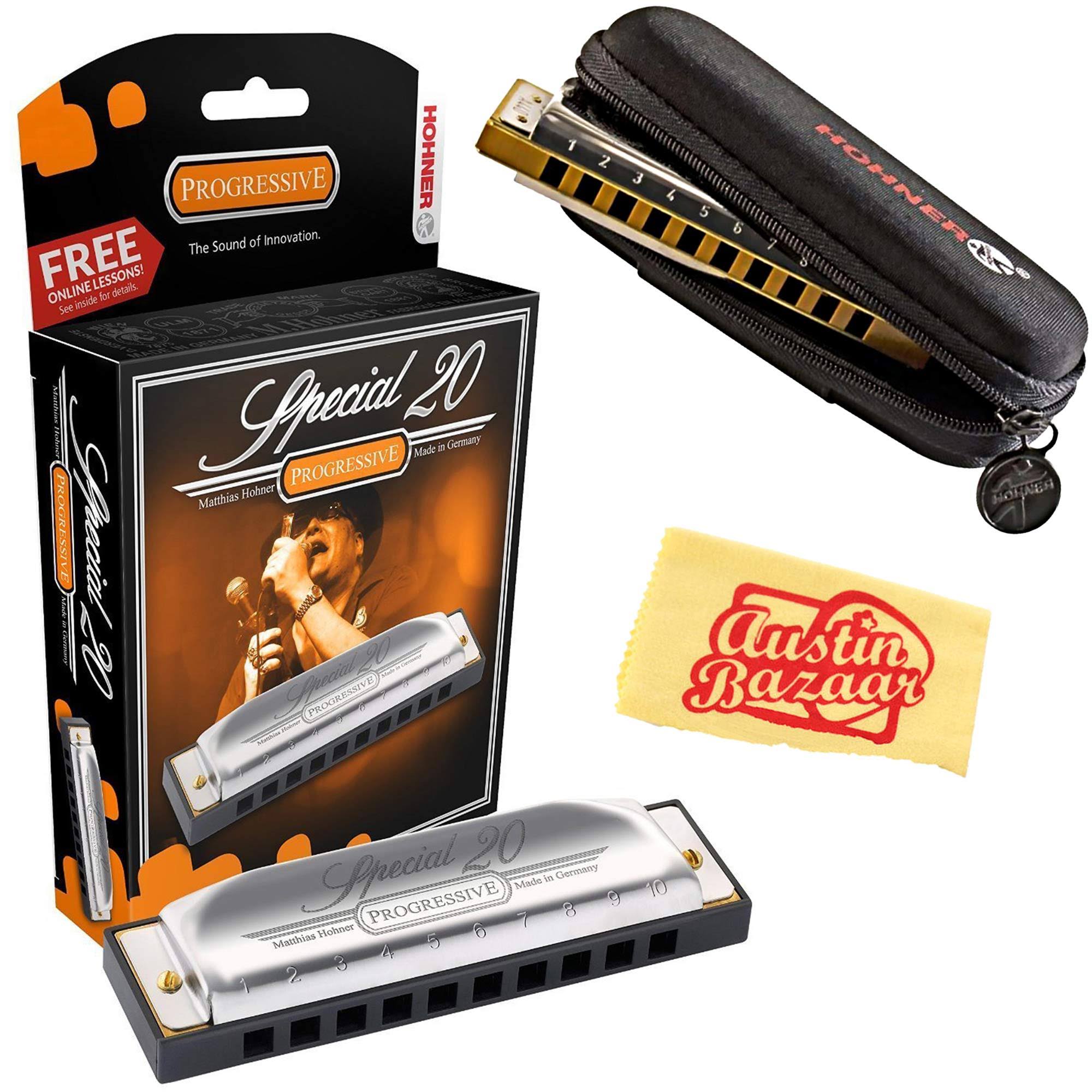 Hohner Special 20 Harmonica Bundle with Carrying Case - Key of C
