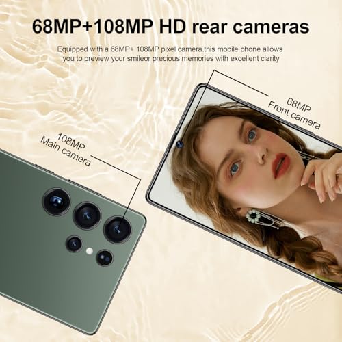 I25 Ultra Unlocked Android Phone 6.99" AMOLED 7000mAh Long-Lasting | Snapdragon 8 Gen3 | 8GB RAM+256GB | 68MP+108MP Pro Camera | Face Unlock + Stylus | Android 14 System (Blue)