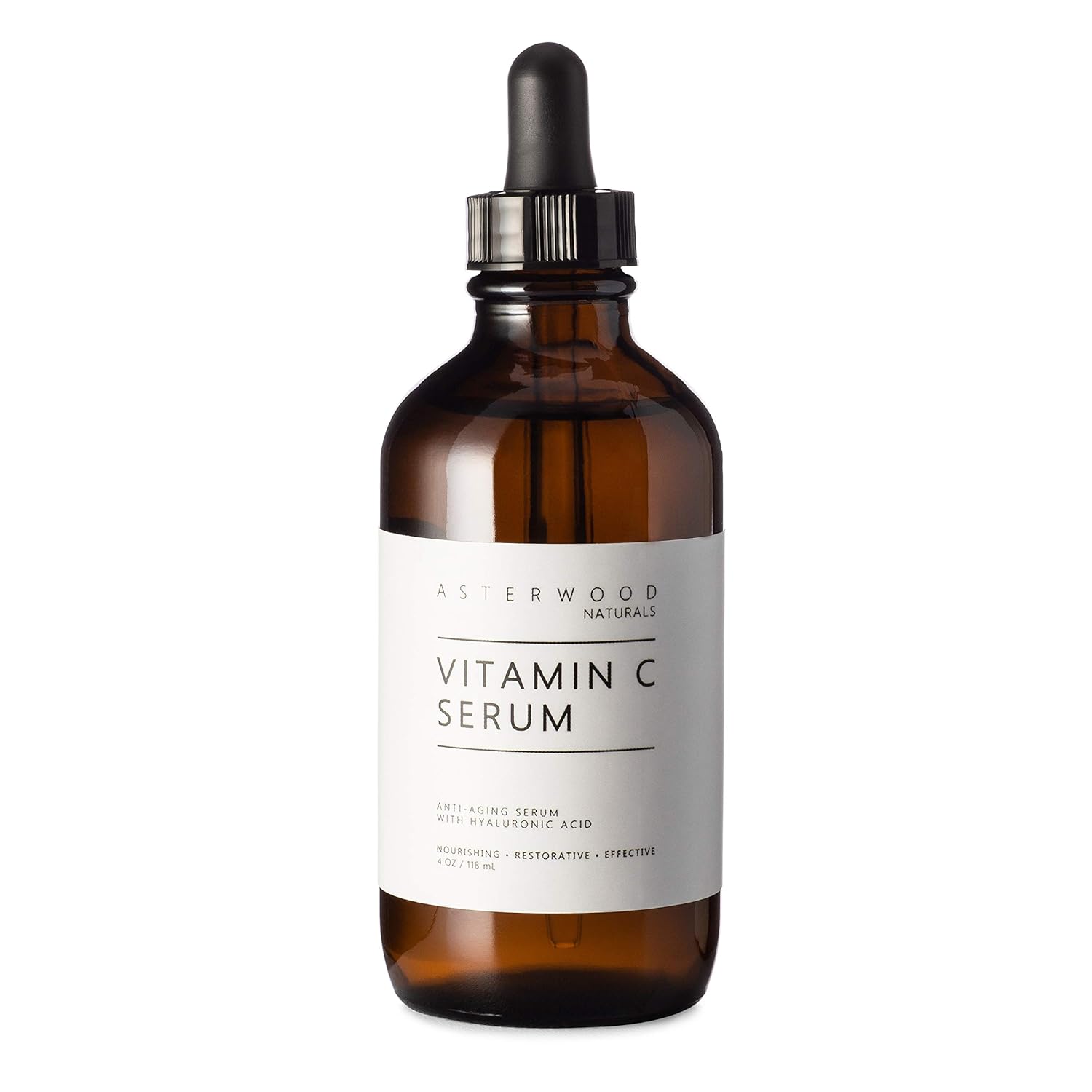 Asterwood Naturals Face Serum Vitamin C with Hyaluronic Acid, Anti Aging, Anti Wrinkle, Vitamin C Serum for Face Dark Spots, Eye Serum, Facial Skin Care Products, Classic Formula Pump Bottle (8 oz) Pack of 2