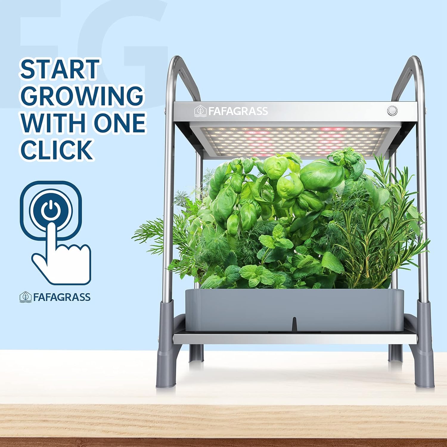 Hydroponics Growing System 12 Pods Stackable Indoor Garden with 6L Removable Tank, Hydroponic Garden with Aeration Pump, 17’’ Height Smart Indoor Herb Garden with Grow Light for Kitchen