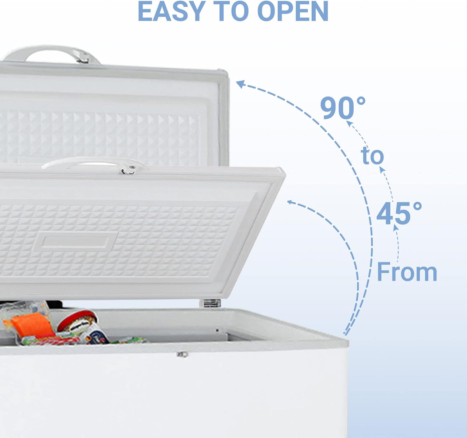Propane Freezer 7 Cu.Ft, 110V/LPG Deep Chest Freezers with Lock, Top Open Door, 2-Way Off-grid Gas Freezer for Outdoor, Camping, Boondocking, White
