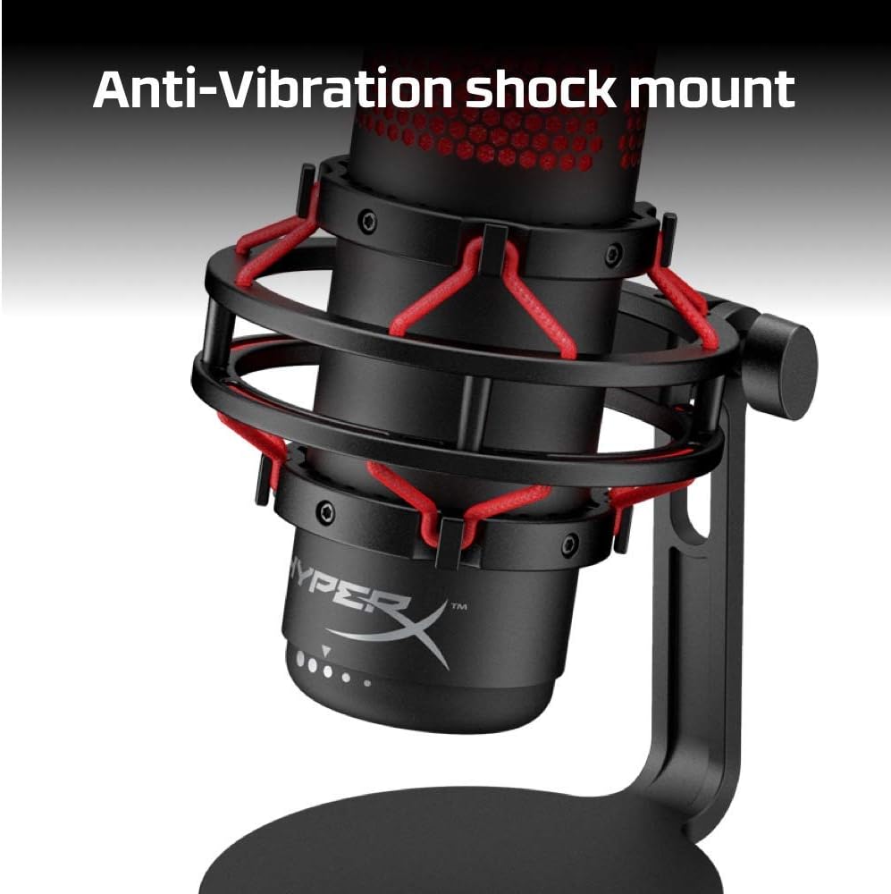HyperX QuadCast USB Condenser Gaming Microphone for PC, PS4 and Mac (Renewed)