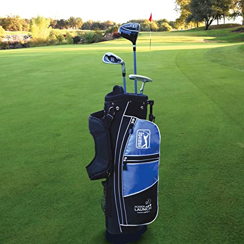 G1 Series Blue Kids Golf Club Set| Golf Clubs and Sets for Height 4'8"-5'2"| Complete Golf Club Sets w/a Golf Driver, Putter & Golf Bag| Young Men & Women Golf Clubs Ages 8-12