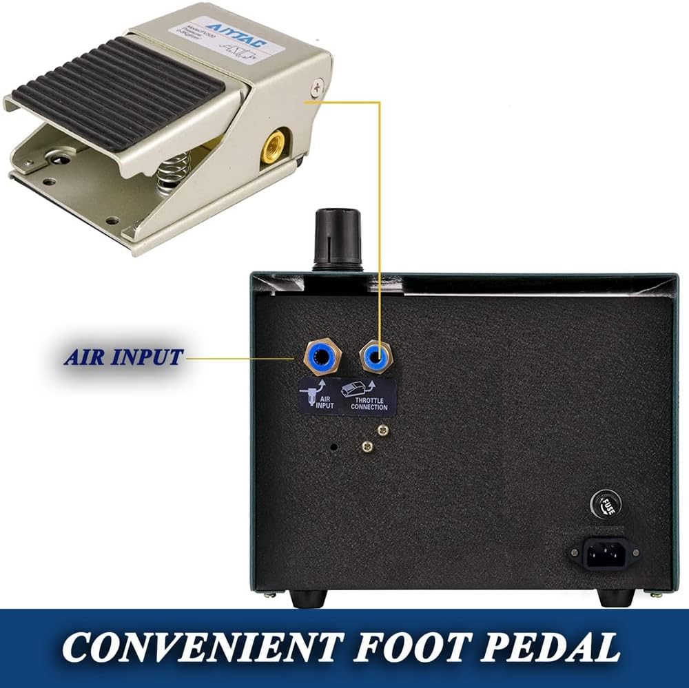 Single-Head Jewelry Pneumatic Engraving Machine 1400 RPM Adjustable Speed Pneumatic Hand Engraving Machines 60Hz 80W Pneumatic Graver Handpiece for Jewelry, Crafts and Wrought Iron
