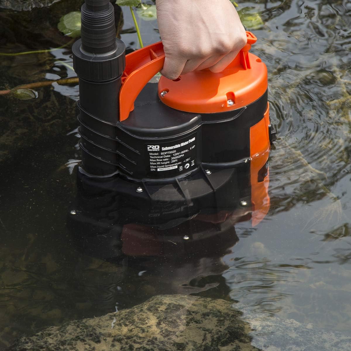 Sump Pump, PROSTORMER 3500 GPH 1HP Submersible Clean/Dirty Water Pump with Build-in Float Switch for Pool, Pond,Garden, Flooded Cellar and Irrigation Pack of 2