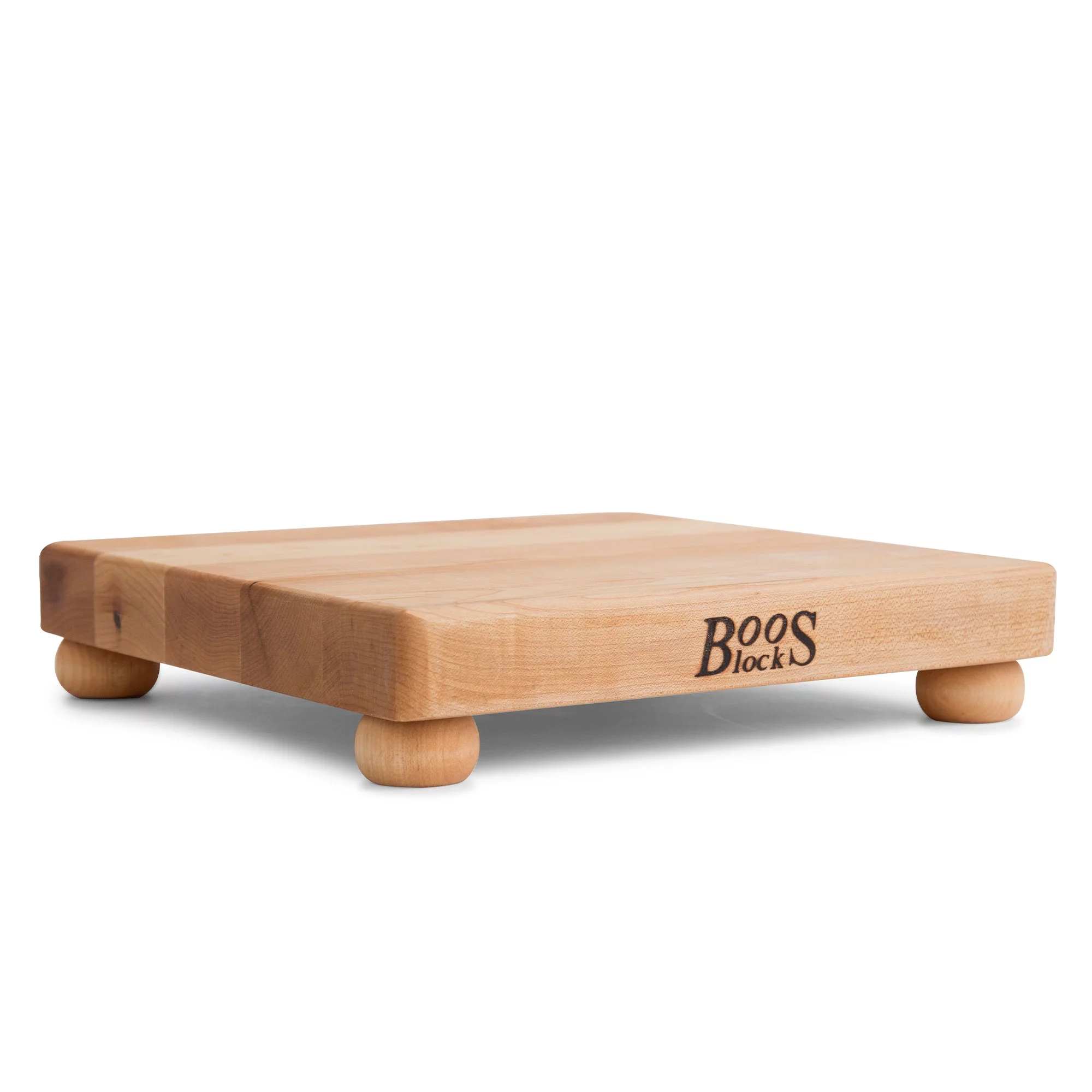 John Boos Small Maple Wood Cutting Board for Kitchen, 12" x 12" x 1.5"