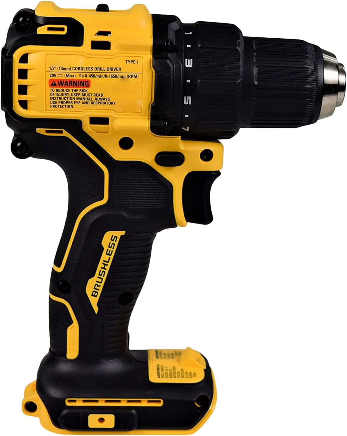 20V Cordless Drill/Driver Kit Brushless Drill Driver Cordless Bare Tool 1/2-Inch