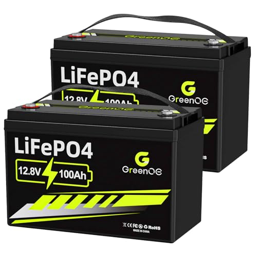 12V 100Ah LiFePO4 Battery Group 31 With Built-in 100A BMS, 15000 Deep Cycles Rechargeable Lithium Battery Prefect for Solar System, Rvs, Marine, Vans, Trailer, Backup (12V 100Ah*2)